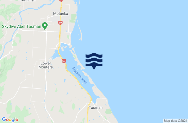 Kina Beach, New Zealandの潮見表地図