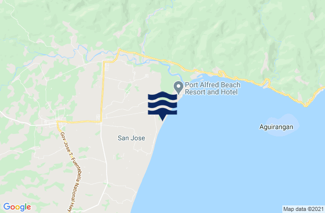 Kinalansan, Philippinesの潮見表地図