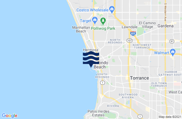 King Harbor Santa Monica Bay, United Statesの潮見表地図