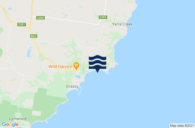 King Island (Grassy), Australiaの潮見表地図