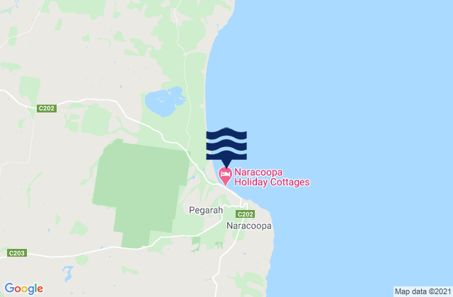 King Island - Narracoopa Beach, Australiaの潮見表地図
