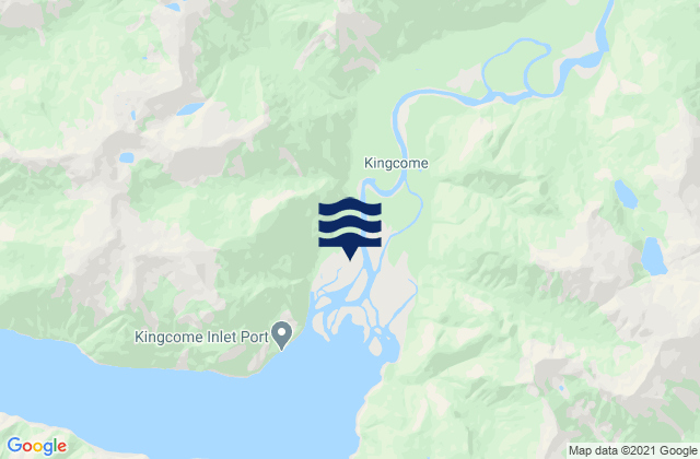 KingCome Inlet, Canadaの潮見表地図
