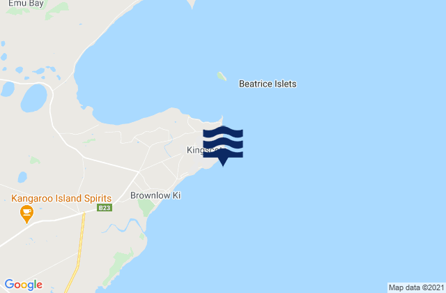 Kingscote, Australiaの潮見表地図