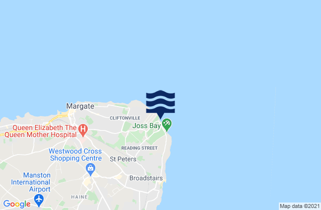 Kingsgate Bay Beach, United Kingdomの潮見表地図
