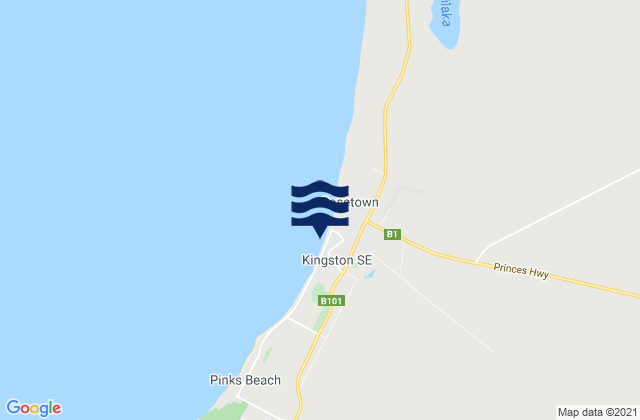 Kingston Se, Australiaの潮見表地図