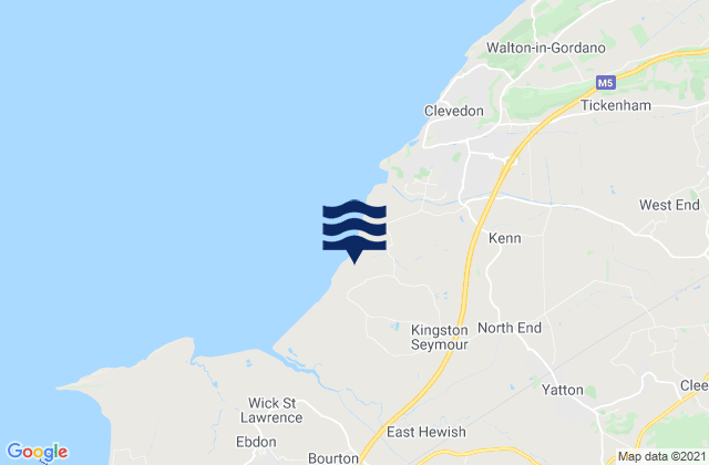 Kingston Seymour, United Kingdomの潮見表地図