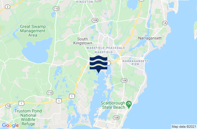 Kingston, United Statesの潮見表地図
