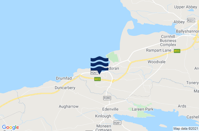 Kinlough, Irelandの潮見表地図