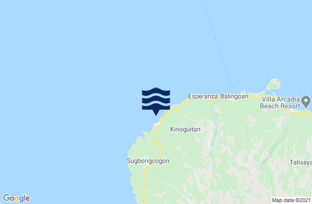 Kinogitan, Philippinesの潮見表地図