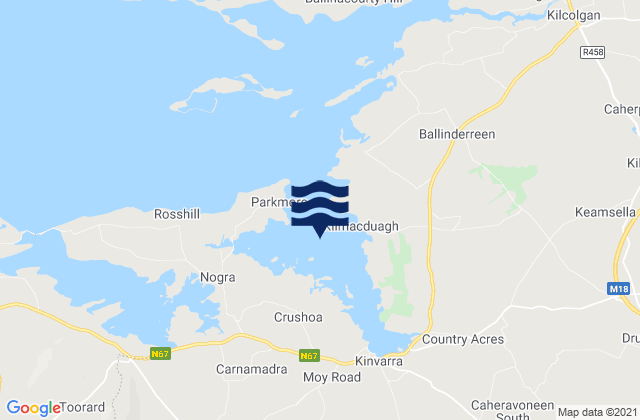 Kinvarra Bay, Irelandの潮見表地図