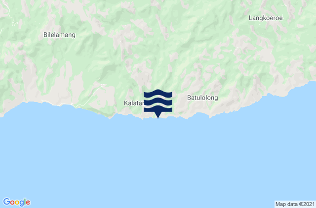Kiraman, Indonesiaの潮見表地図