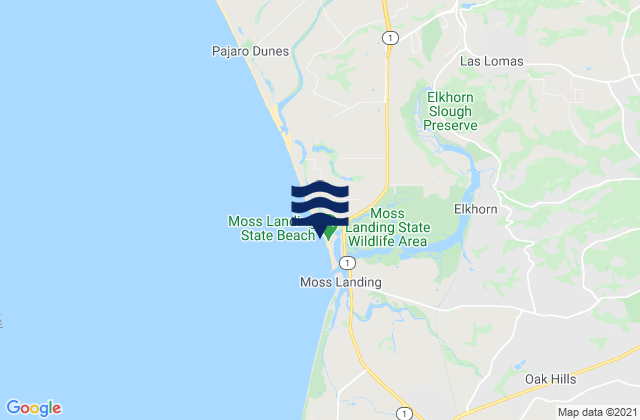 Kirby Park Elkhorn Slough, United Statesの潮見表地図