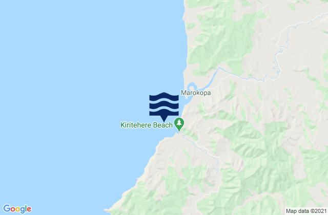 Kiritehere Beach, New Zealandの潮見表地図
