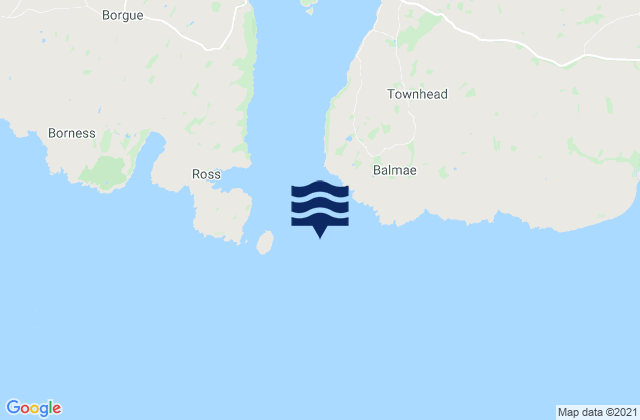 Kirkcudbright Bay, United Kingdomの潮見表地図