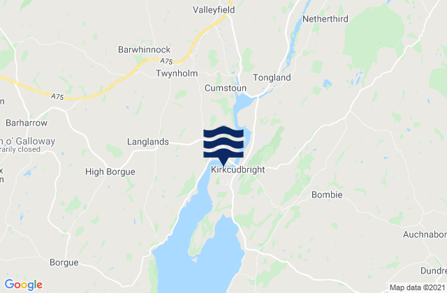 Kirkcudbright, United Kingdomの潮見表地図