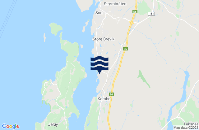 Kirkebygda, Norwayの潮見表地図