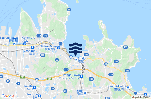 Kita-gun, Japanの潮見表地図