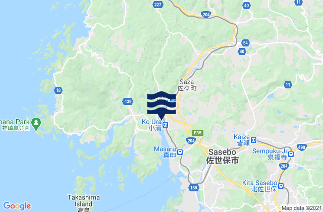 Kitamatsuura-gun, Japanの潮見表地図