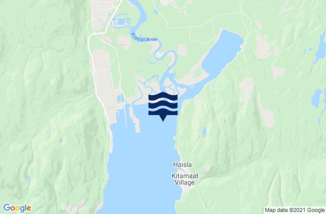 Kitimat, Canadaの潮見表地図
