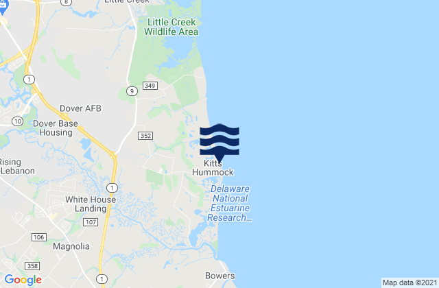 Kitts Hummock, United Statesの潮見表地図
