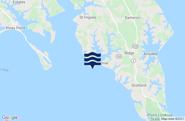 Kitts Point, United Statesの潮見表地図