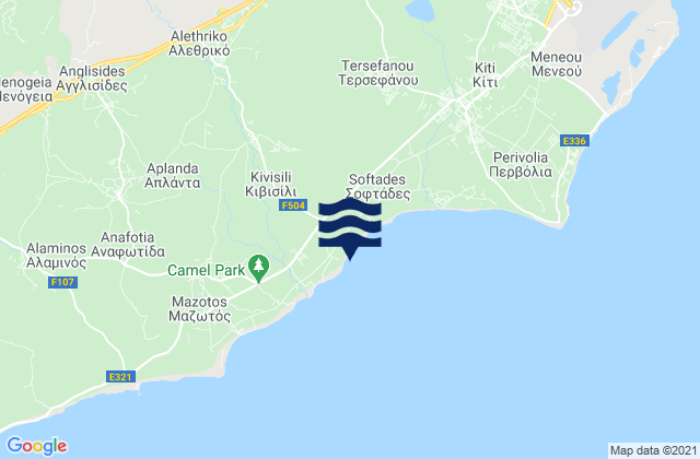 Kivisíli, Cyprusの潮見表地図