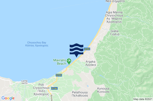 Kiós, Cyprusの潮見表地図