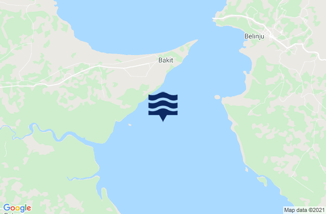 Klabat Bay Bangka Island, Indonesiaの潮見表地図