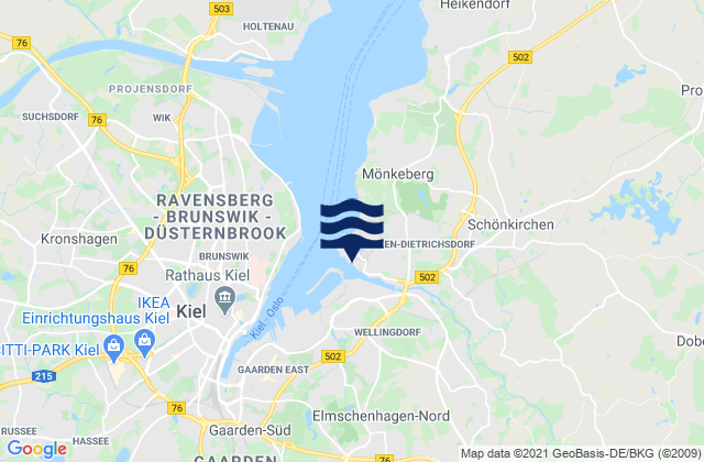 Klausdorf, Germanyの潮見表地図