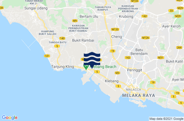 Klebang Besar, Malaysiaの潮見表地図