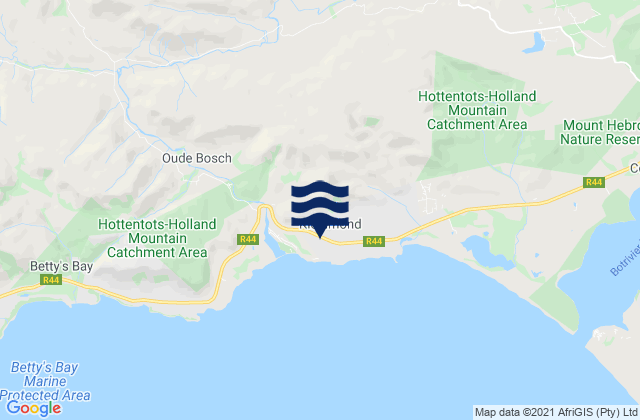 Kleinmond, South Africaの潮見表地図