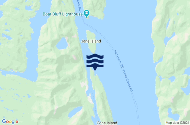 Klemtu, Canadaの潮見表地図