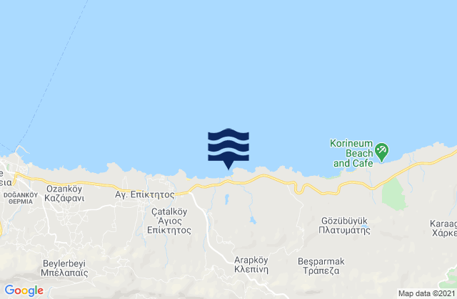 Klepíni, Cyprusの潮見表地図