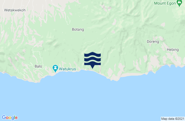 Kloangpopot, Indonesiaの潮見表地図