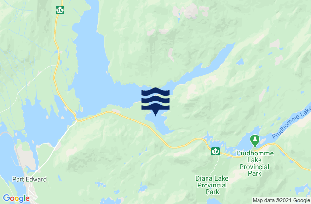 Kloiya Bay, Canadaの潮見表地図