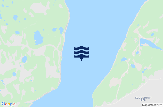 Knik Arm NW of Anchorage, United Statesの潮見表地図