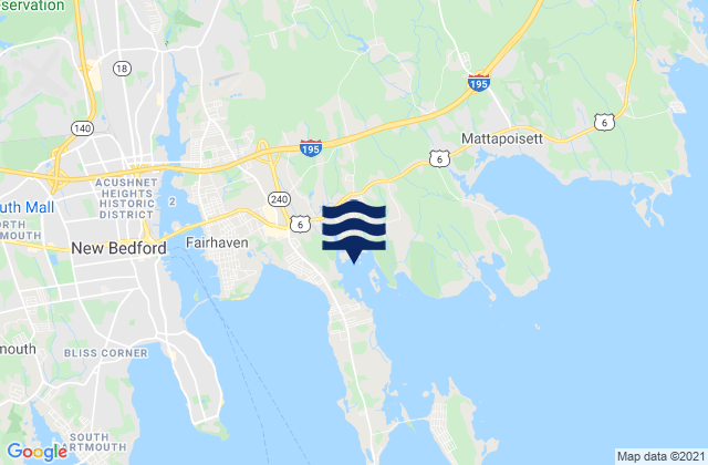 Knollmere, United Statesの潮見表地図