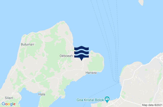Koblain, Indonesiaの潮見表地図