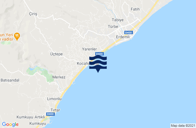 Kocahasanlı, Turkeyの潮見表地図