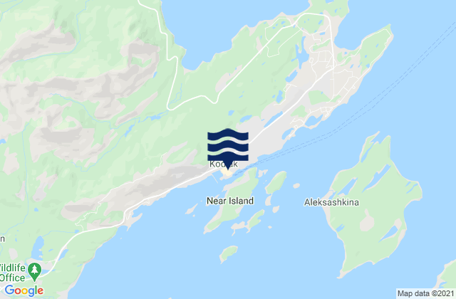 Kodiak, United Statesの潮見表地図