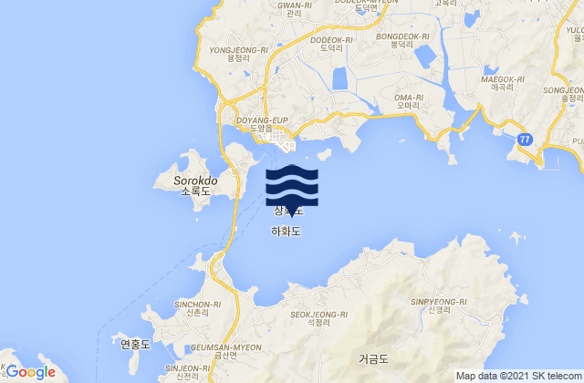 Kogum-sudo, South Koreaの潮見表地図
