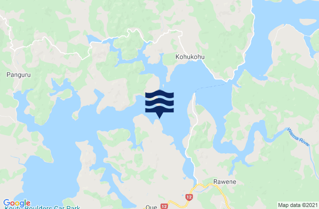 Kohukohu, New Zealandの潮見表地図