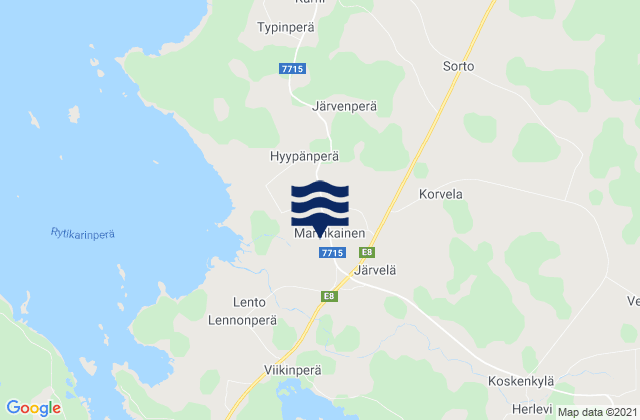 Kokkola, Finlandの潮見表地図