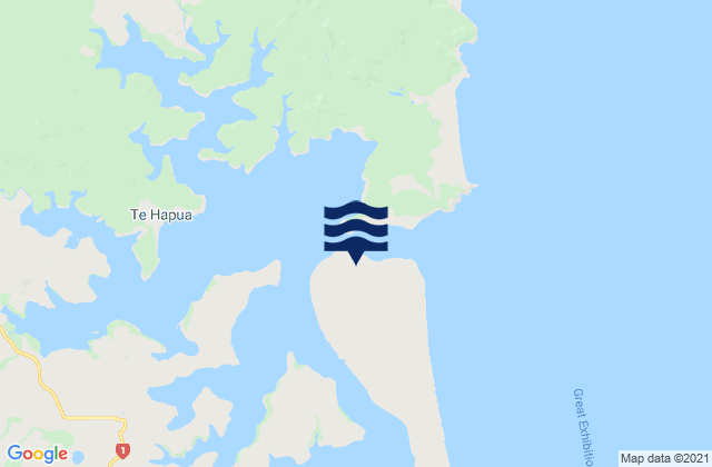 Kokota (The Sandspit), New Zealandの潮見表地図