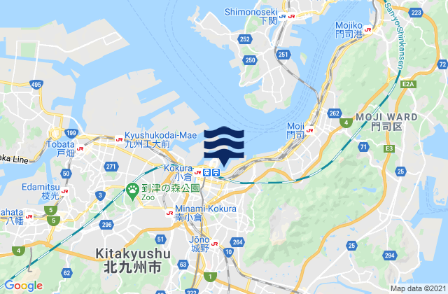 Kokurakita-ku, Japanの潮見表地図