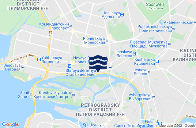Kolomyagi, Russiaの潮見表地図