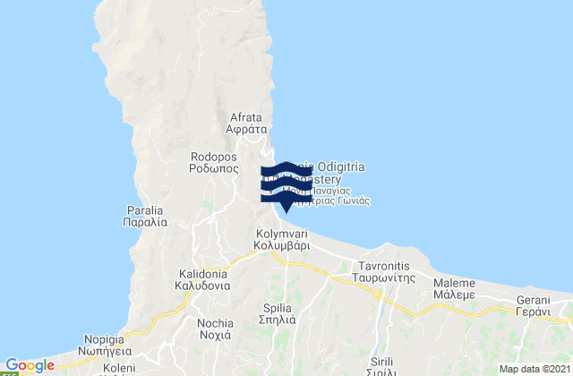 Kolympári, Greeceの潮見表地図