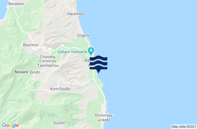 Koni-Djodjo, Comorosの潮見表地図