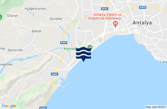 Konyaaltı, Turkeyの潮見表地図