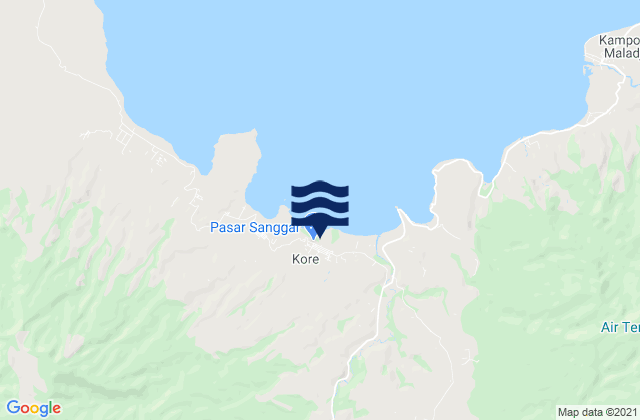 Kore Barat, Indonesiaの潮見表地図